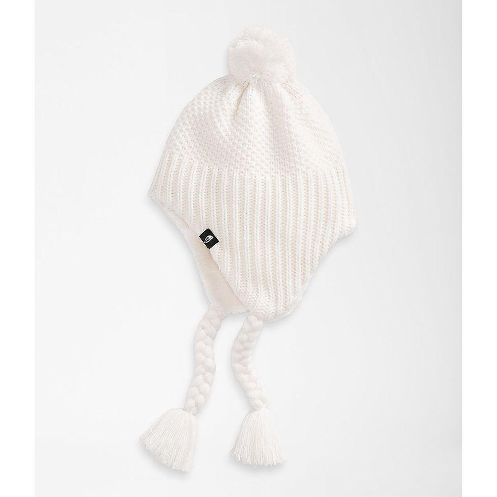 The North Face Purrl Stitch Earflap Κορίτσια Σκουφοσ - Ασπρα (RBZG30927)